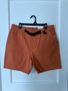 Sonoma Orange Outdoor Cargo Shorts with Elastic Waist